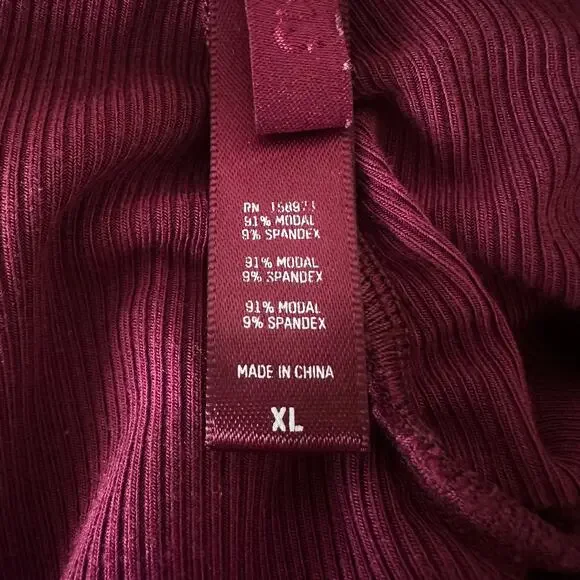 Skims Soft Lounge Ruched Long Skirt in Red Wine - Picture 9 of 10